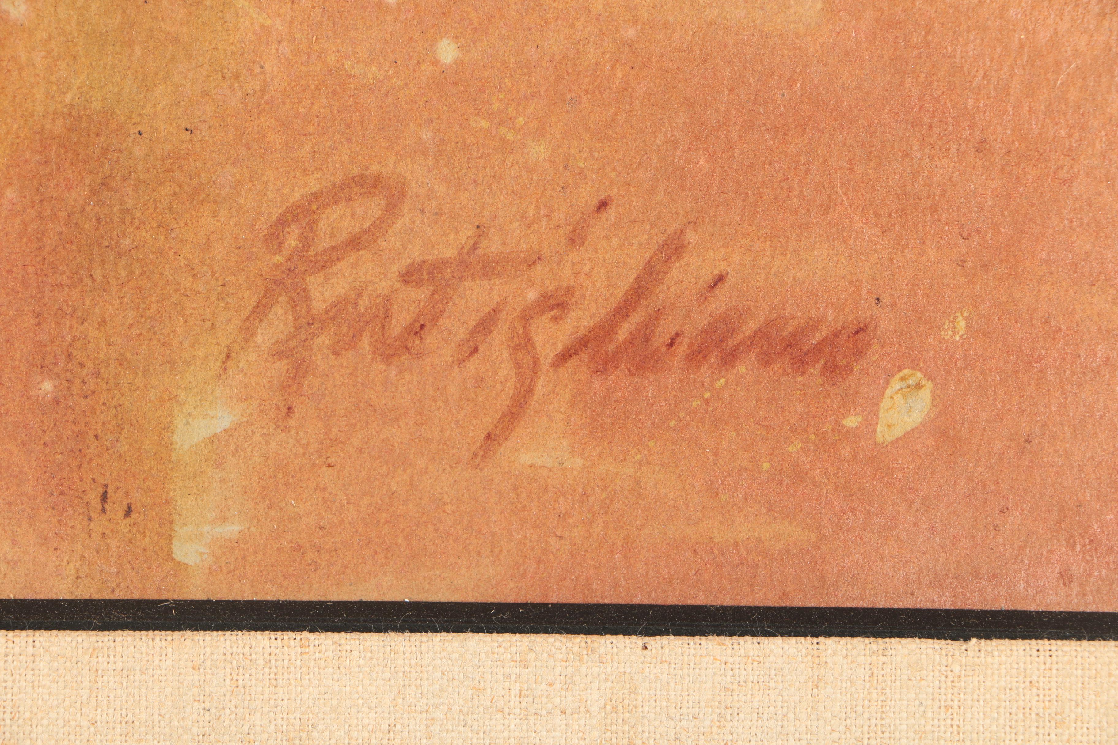 Rutighiano Lithograph of a Woman's Face