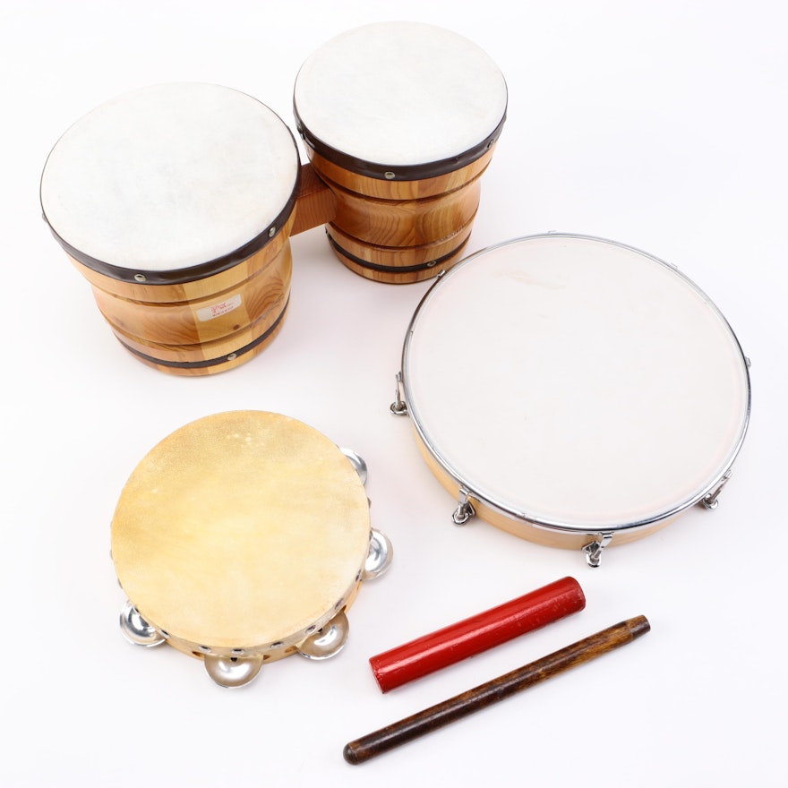 Bongos, Frame Drum and Tambourine