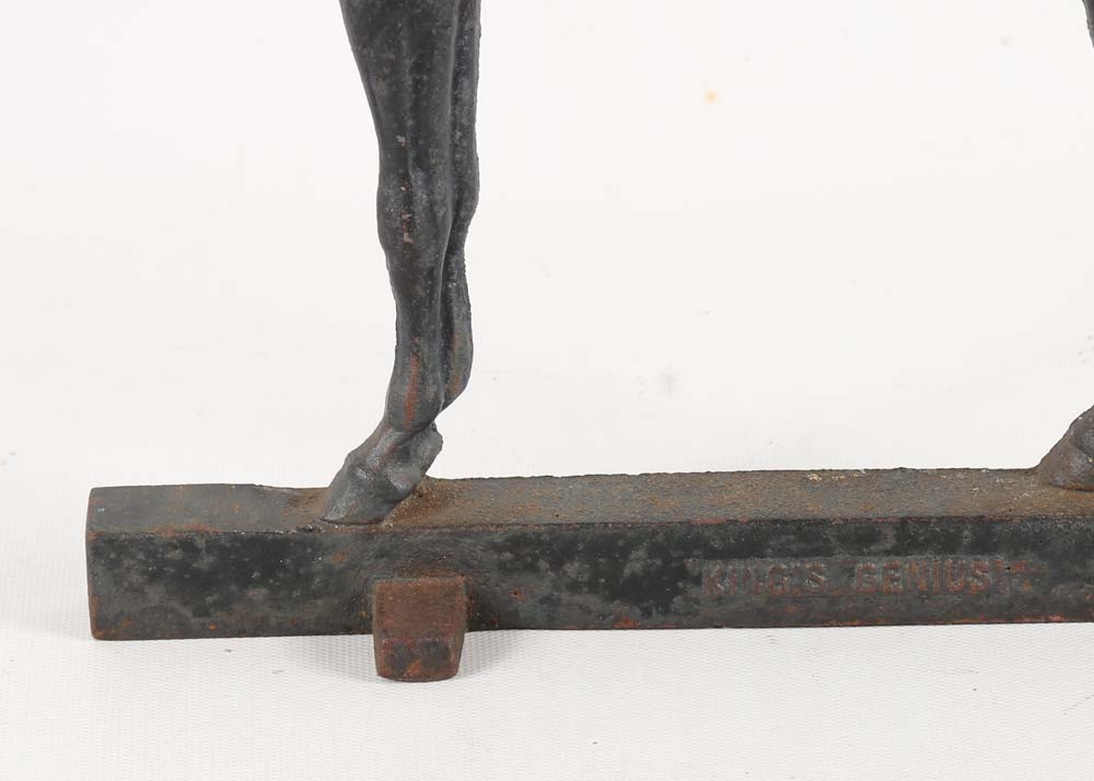 1938 "Kings Genius" Cast Metal Doorstop
