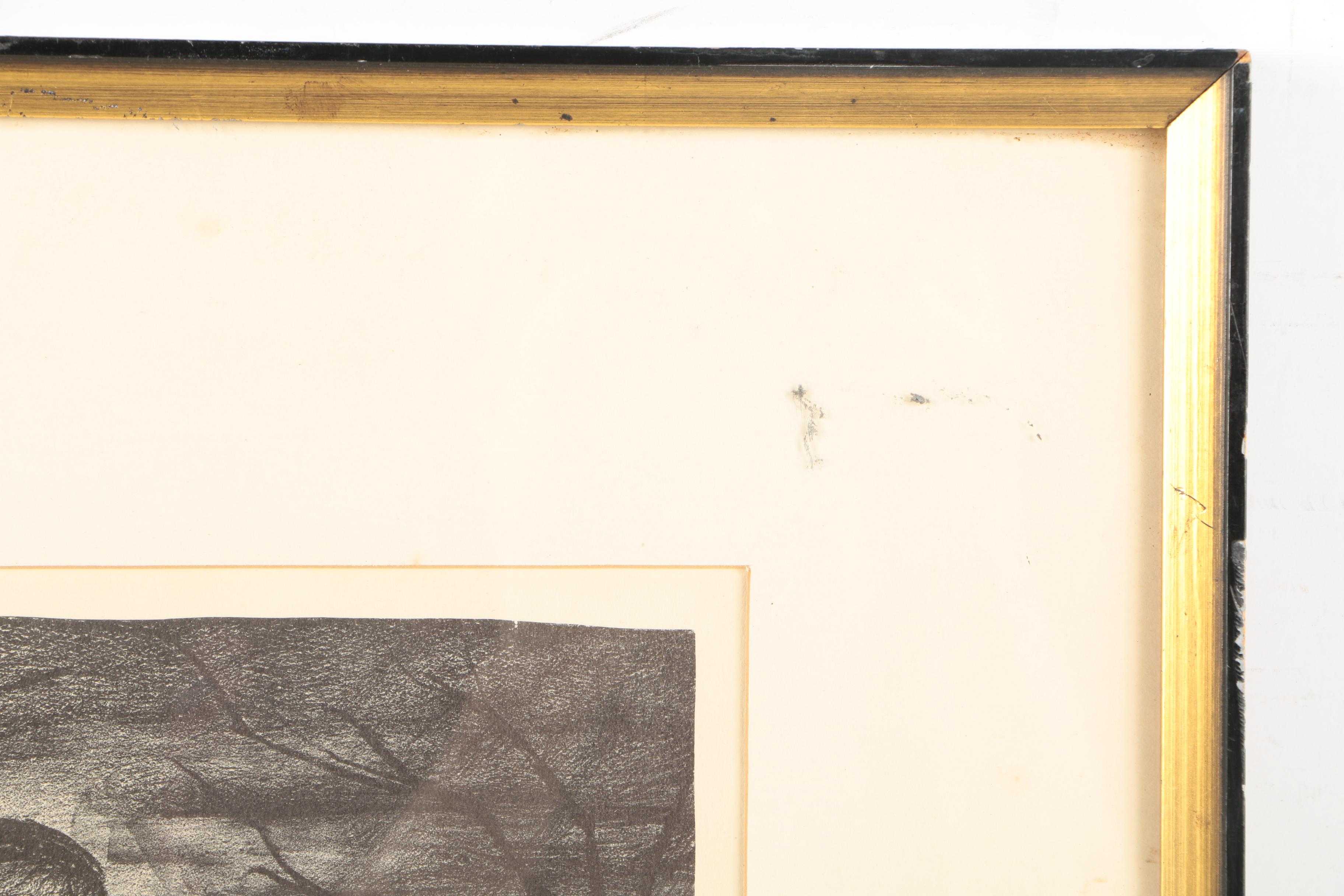 Saul Rabino Lithograph on Paper "The Wanderer"