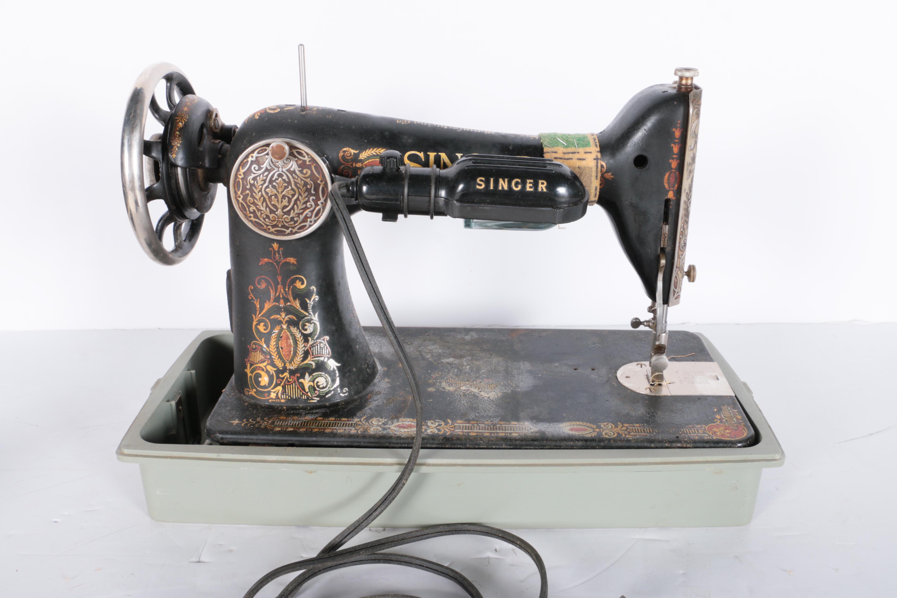 Antique Singer 66 Red Eye Treadle Sewing Machine