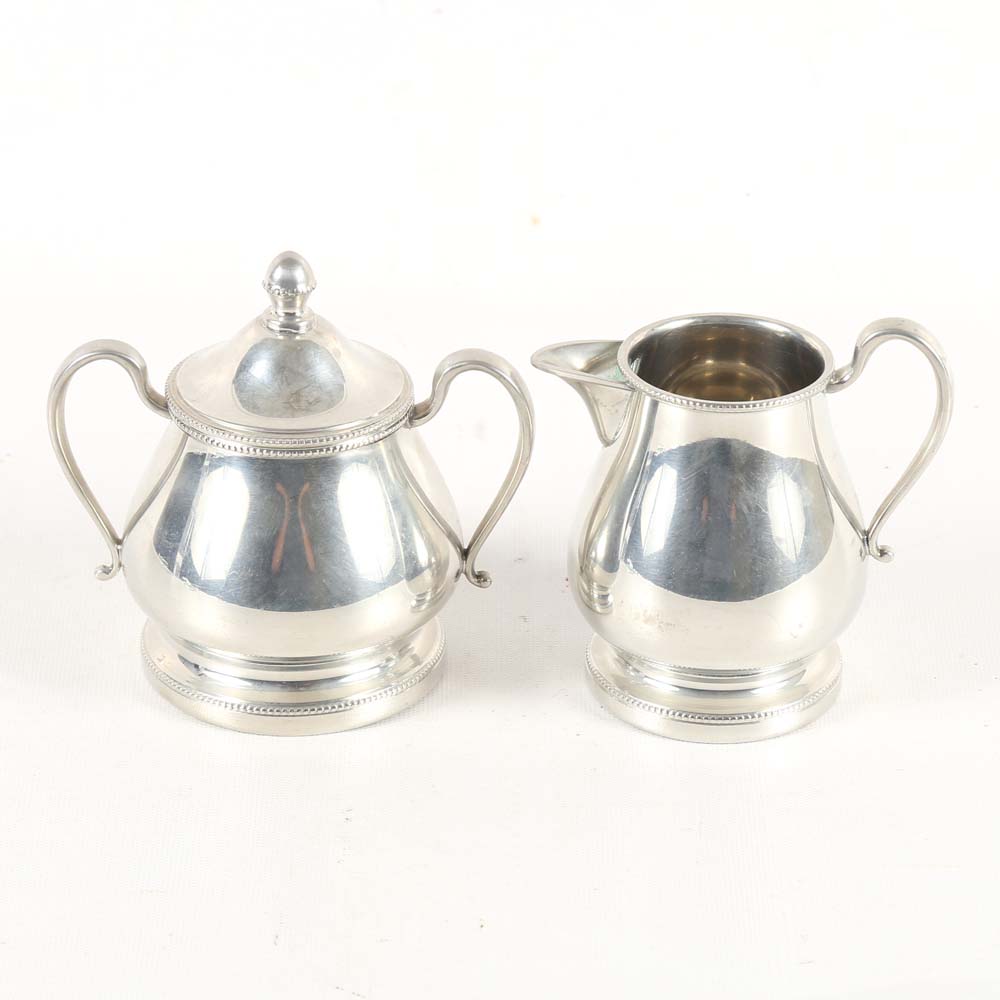 Queen Art Pewter Cream and Sugar Set