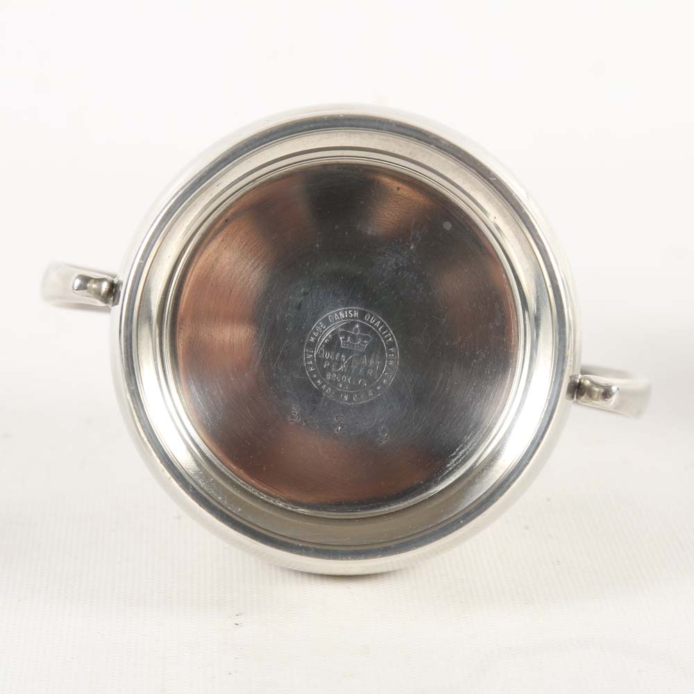 Queen Art Pewter Cream and Sugar Set