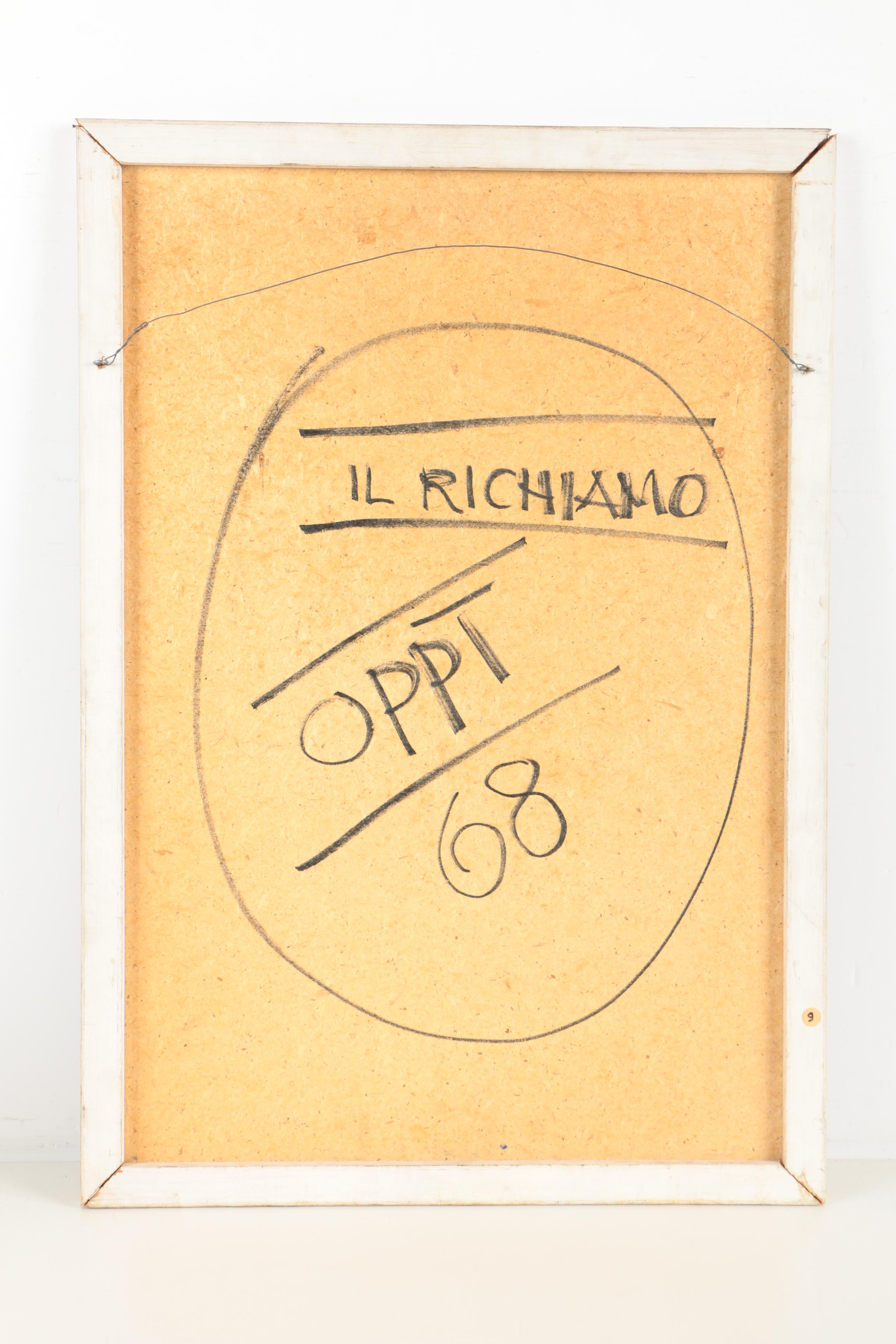 1968 Oppi Abstracted Oil Painting "Il Richiamo"
