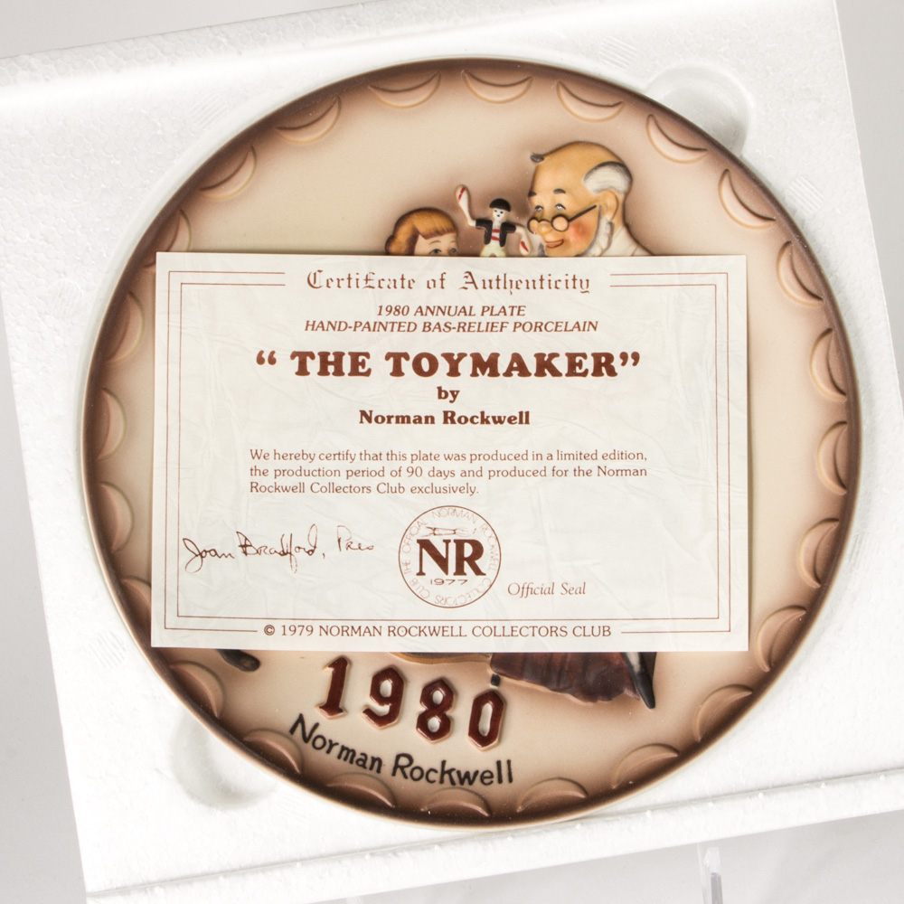Norman Rockwell 1980 "The Toymaker" Plate