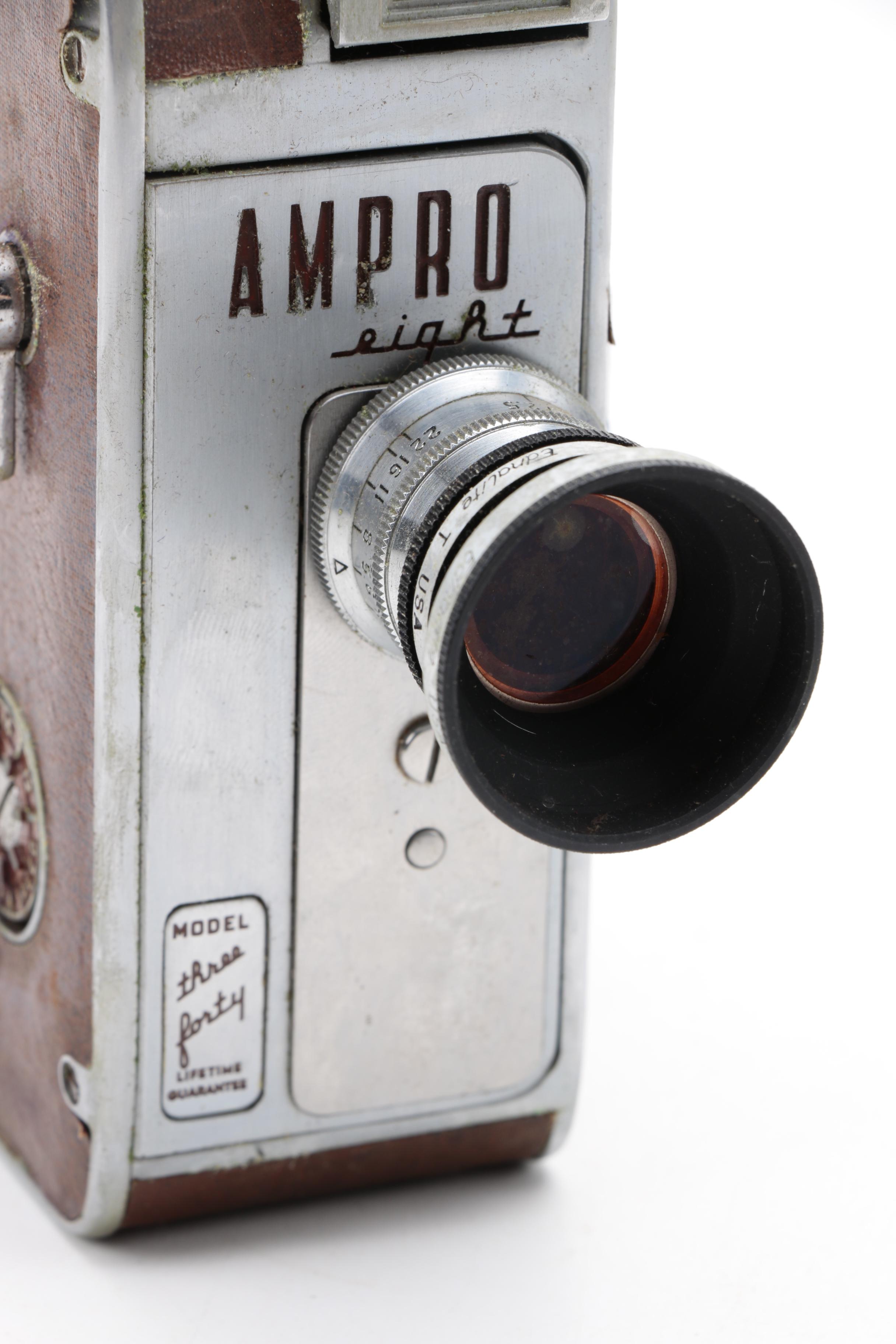 Vintage Ampro Eight Model Three Forty 8mm Video Camera with Case