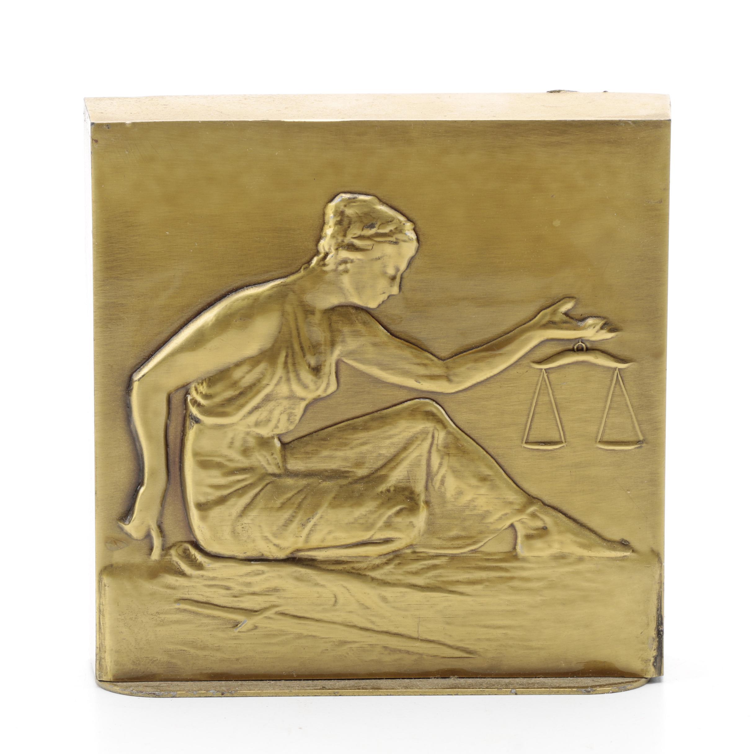 Brass Bookends and Other Office Accessories