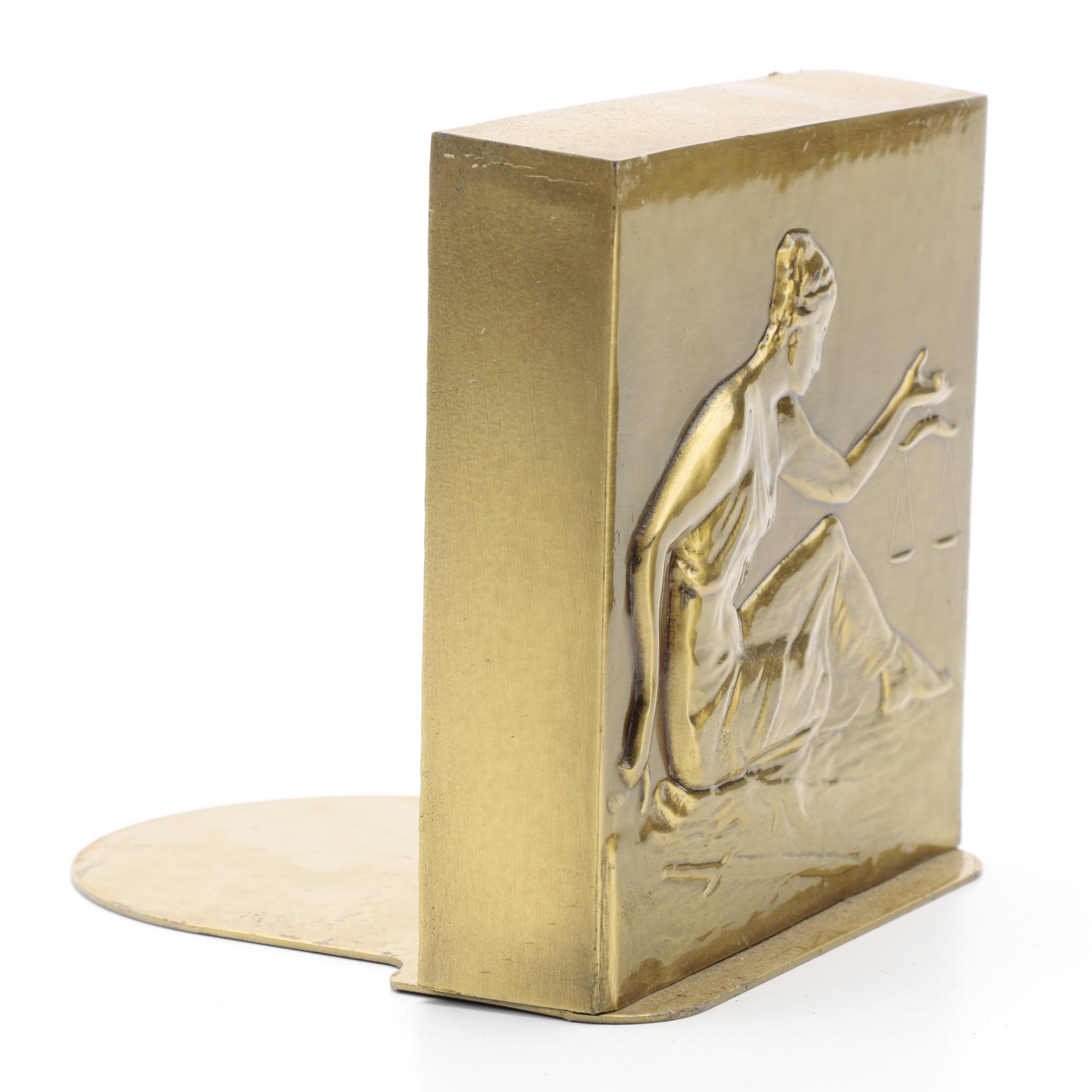 Brass Bookends and Other Office Accessories