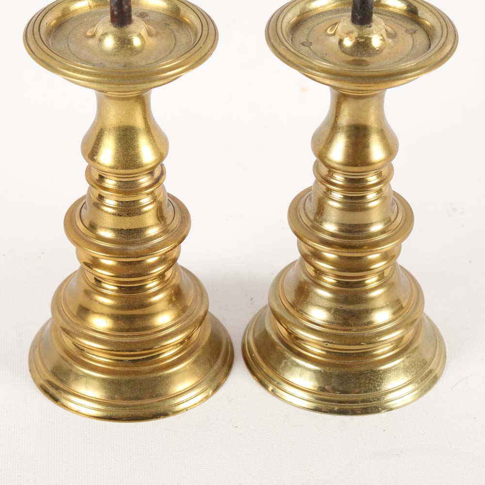 Virginia Metalcrafters Brass Candle Holders