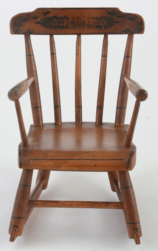 Antique Stenciled Child's Rocker
