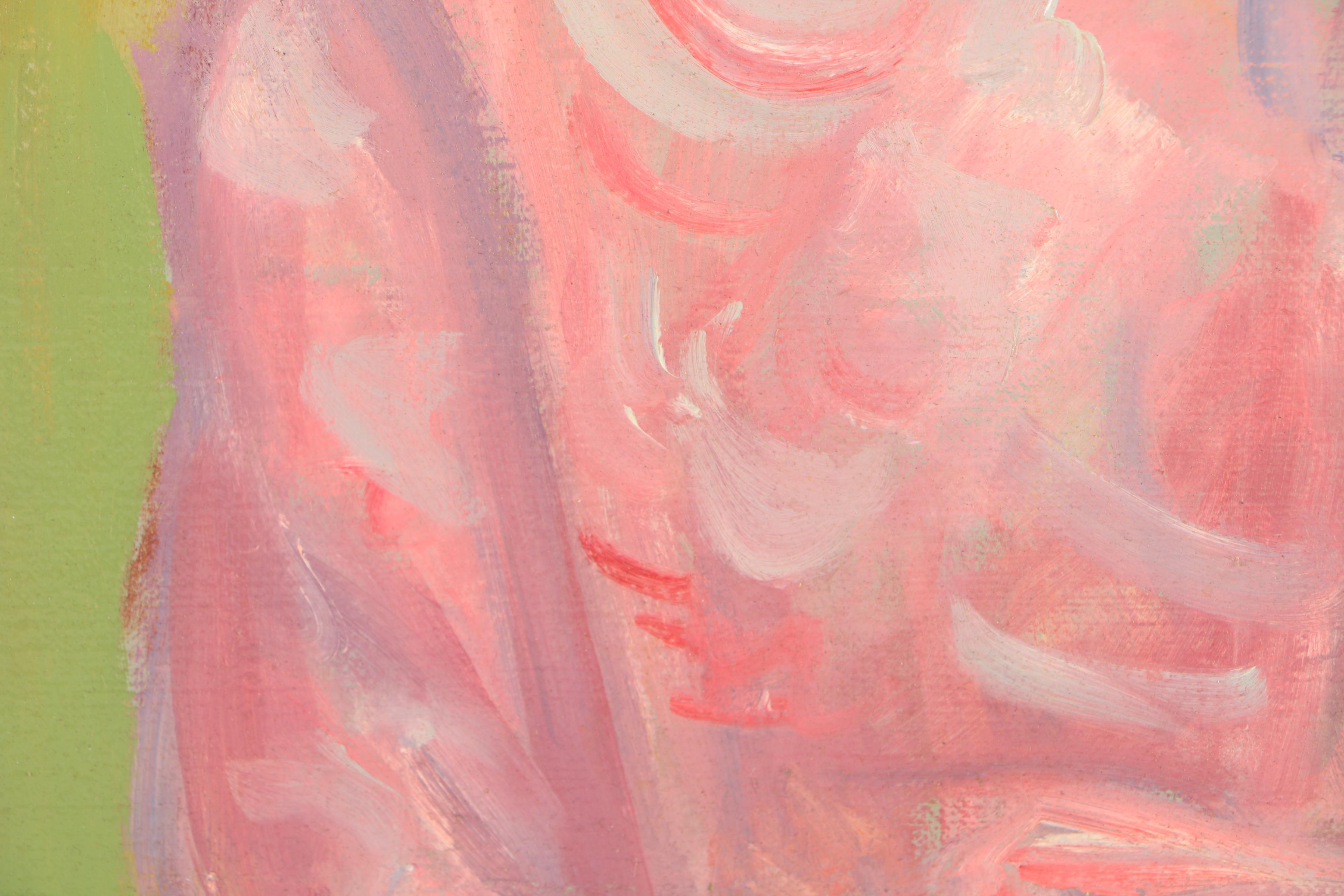 Robt. Klemm Oil Portrait of a Child with Cropped Hair