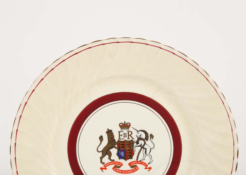 Burleigh Ware HRM Queen Elizabeth II Coronation Plate