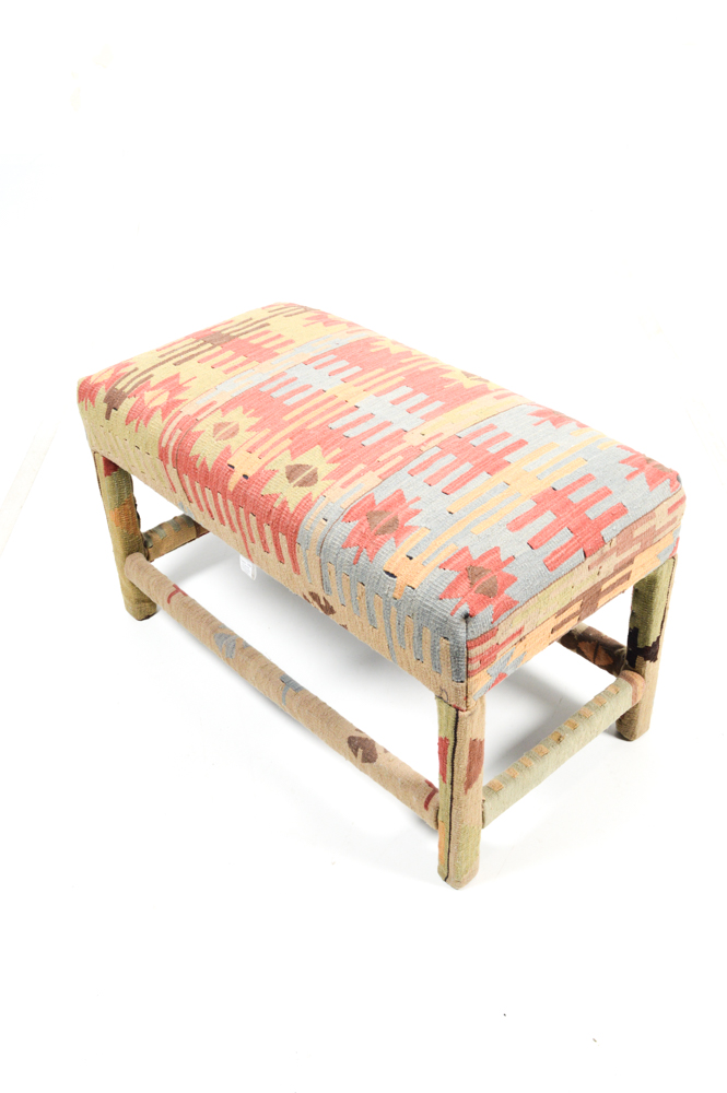 Decorative Kilim Upholstered Bench