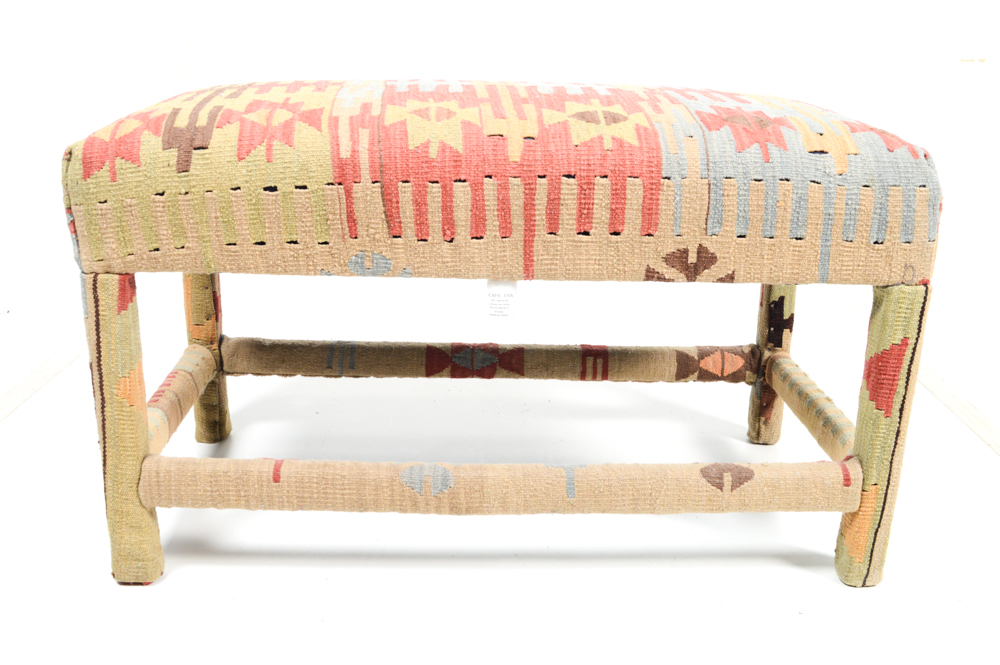 Decorative Kilim Upholstered Bench