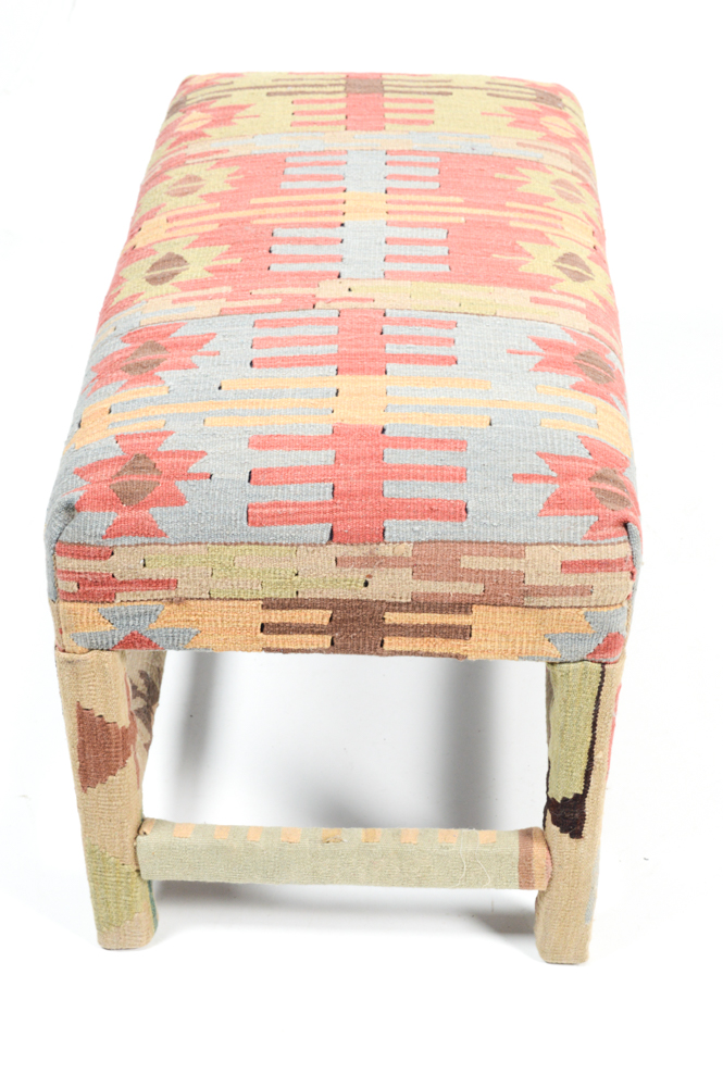 Decorative Kilim Upholstered Bench