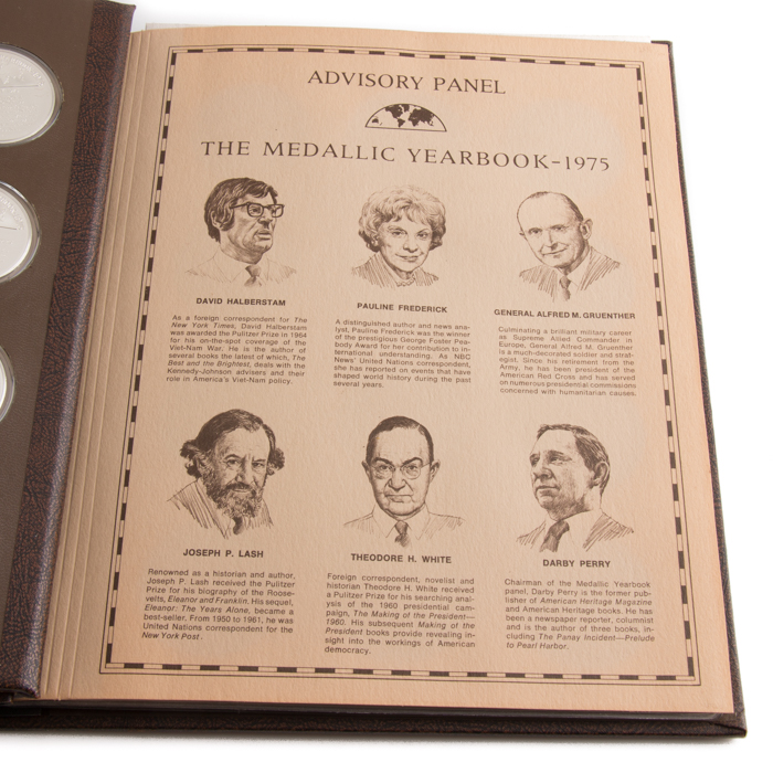 1975 Franklin Mint Sterling Silver Medallic Yearbook