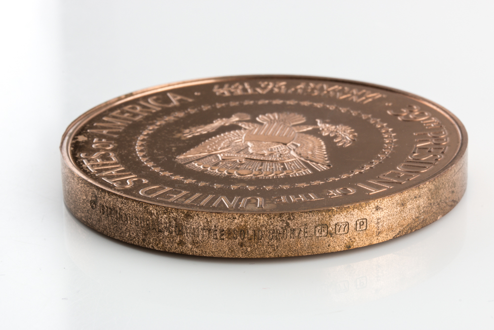 Pair of Bronze Commemorative Medallions