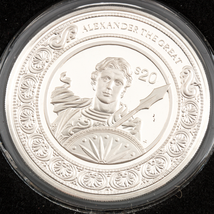 Set of Twenty-Four Commemorative Liberian $20 .999 Silver Coins