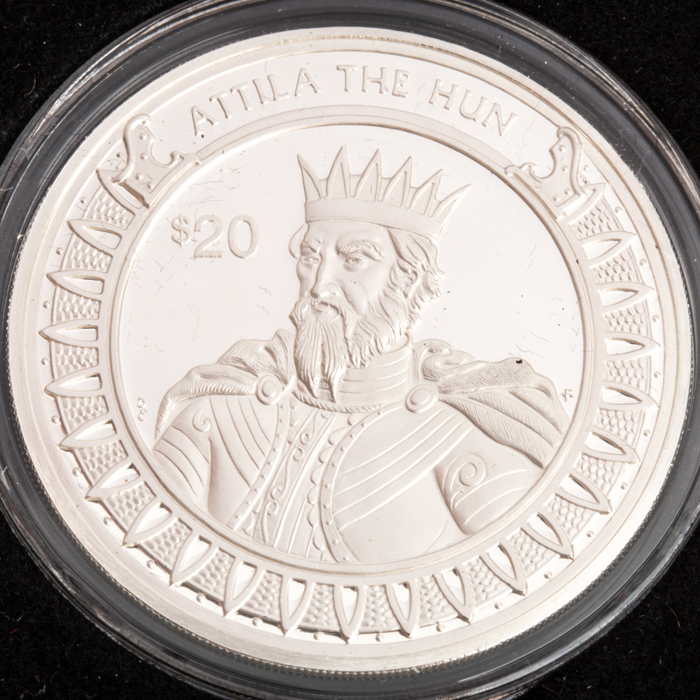 Set of Twenty-Four Commemorative Liberian $20 .999 Silver Coins