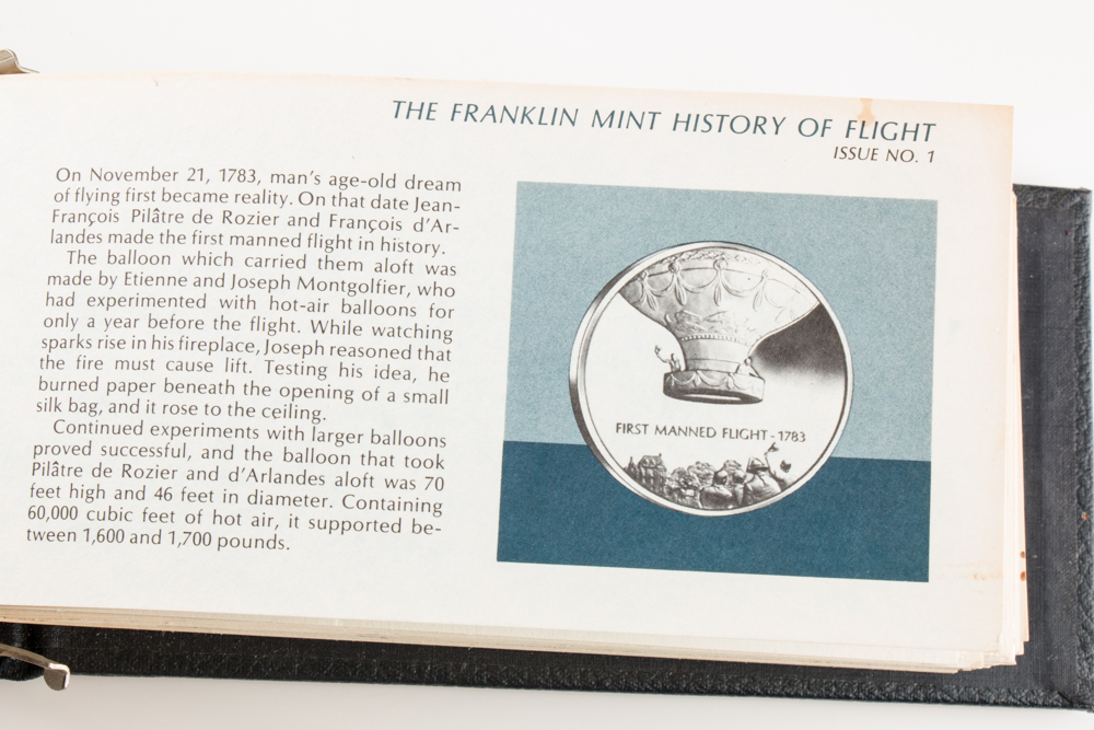 Franklin Mint History of Flight Sterling Silver Proof Set