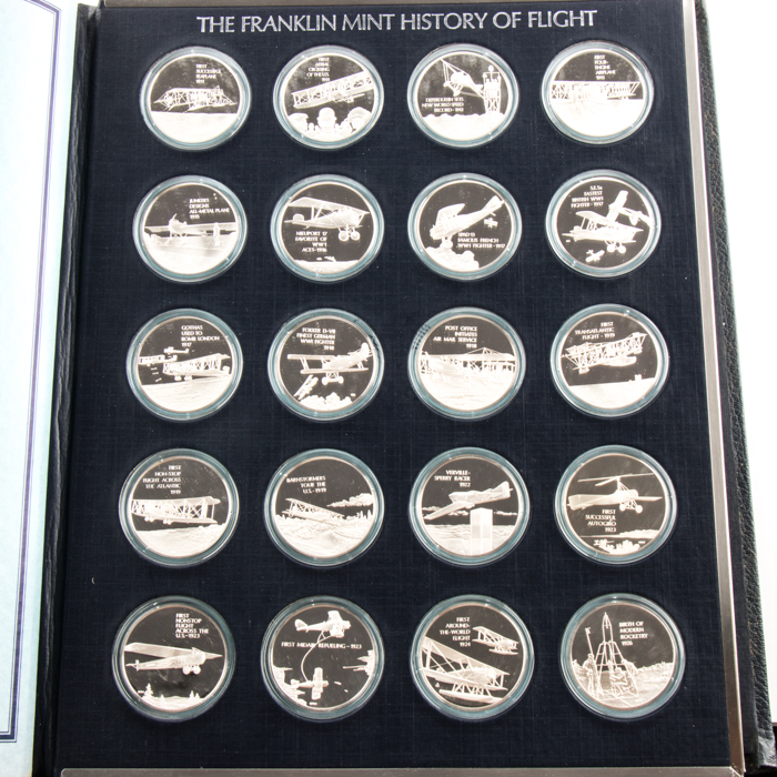 Franklin Mint History of Flight Sterling Silver Proof Set