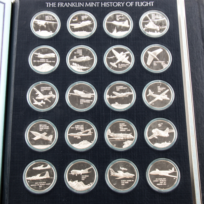 Franklin Mint History of Flight Sterling Silver Proof Set