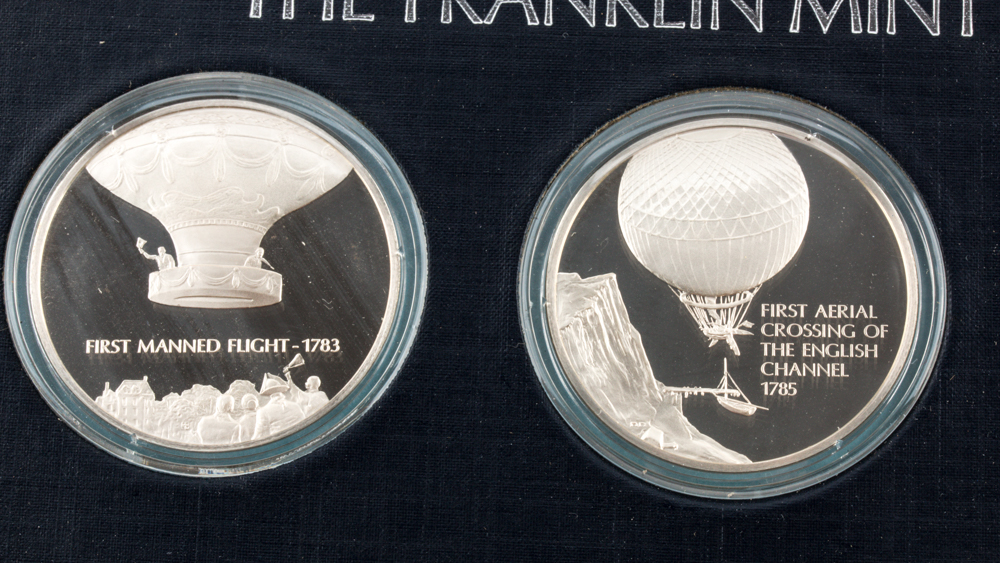 Franklin Mint History of Flight Sterling Silver Proof Set