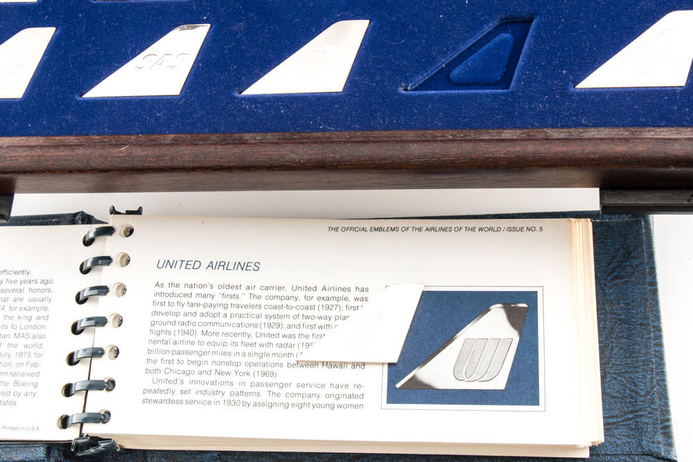 Collection of Sterling Silver Commemorative Airline Ingots