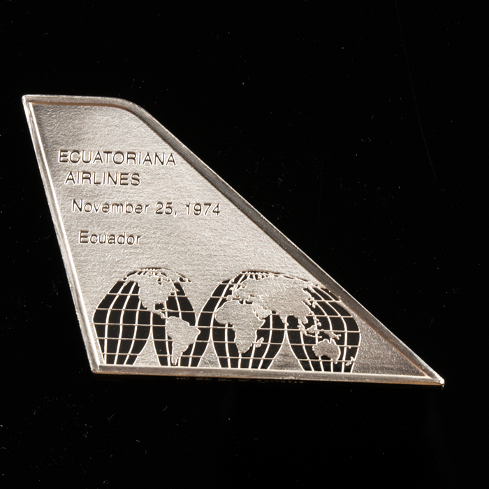 Collection of Sterling Silver Commemorative Airline Ingots