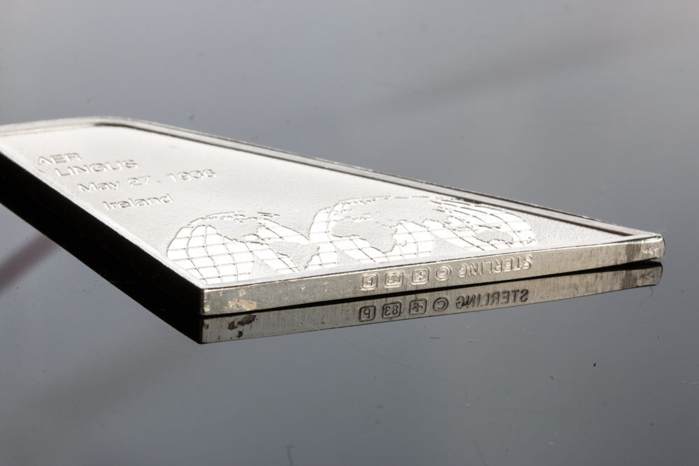 Collection of Sterling Silver Commemorative Airline Ingots