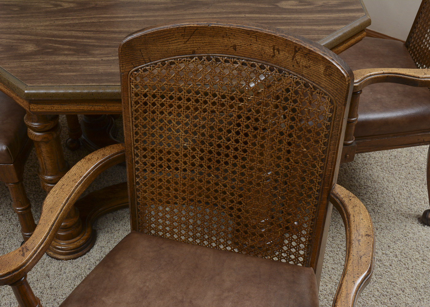 Octagonal Dining Table with Chairs