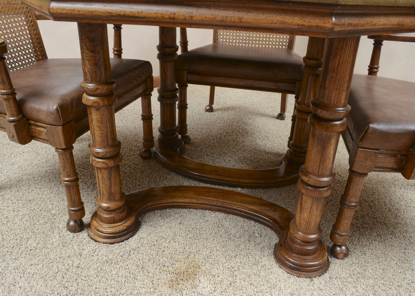 Octagonal Dining Table with Chairs