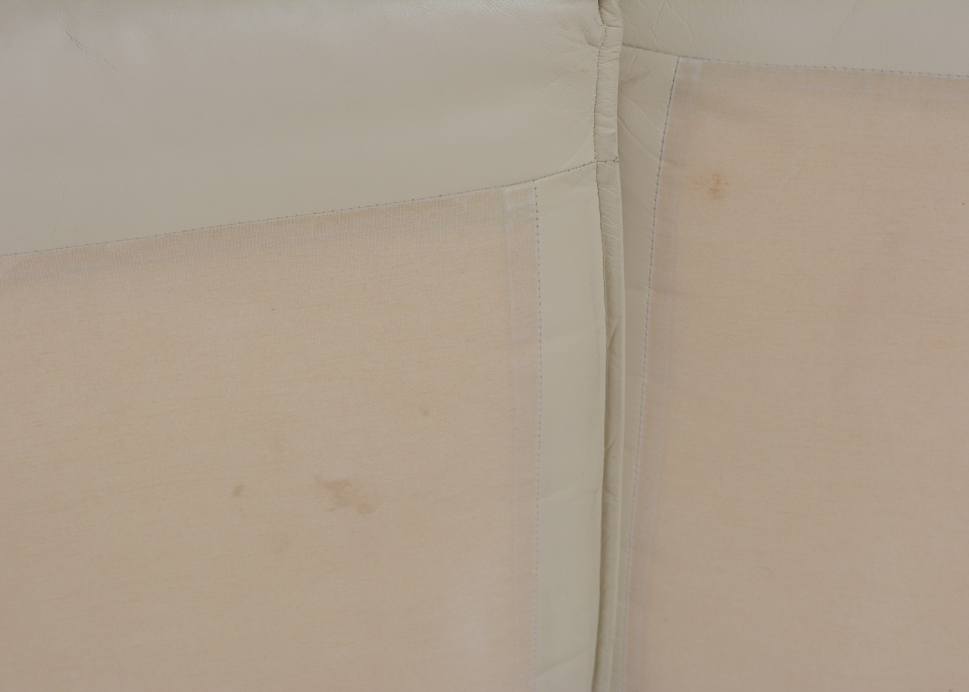 Beige Leather Sectional Sleeper Sofa by Lackawanna