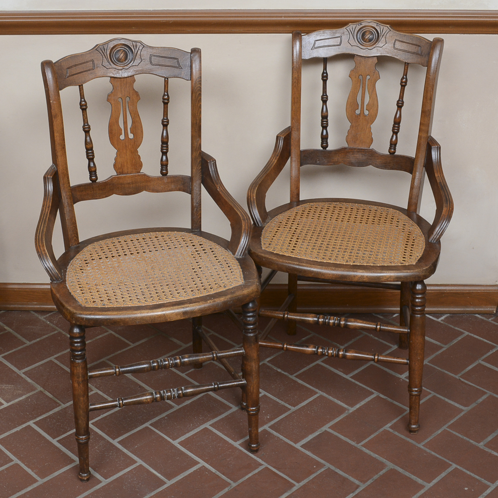 Antique Victorian Caned Side Chairs