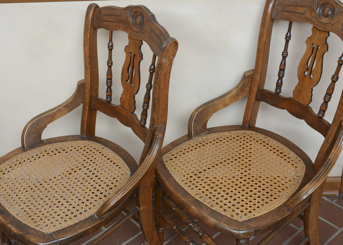 Antique Victorian Caned Side Chairs