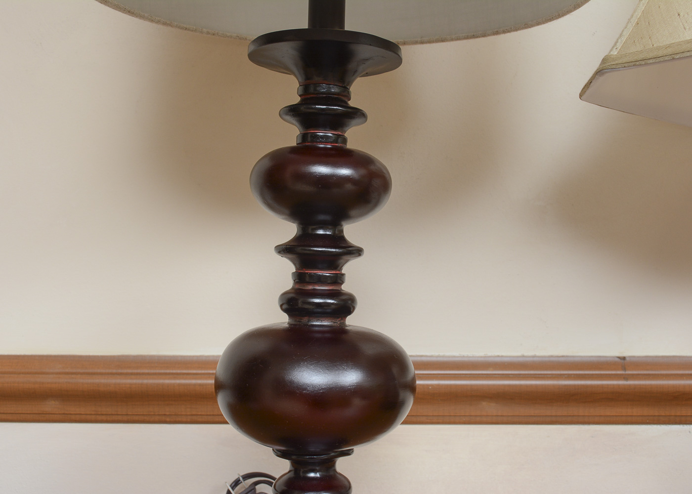 Resin and Metal Table Lamps with Lamp Shades