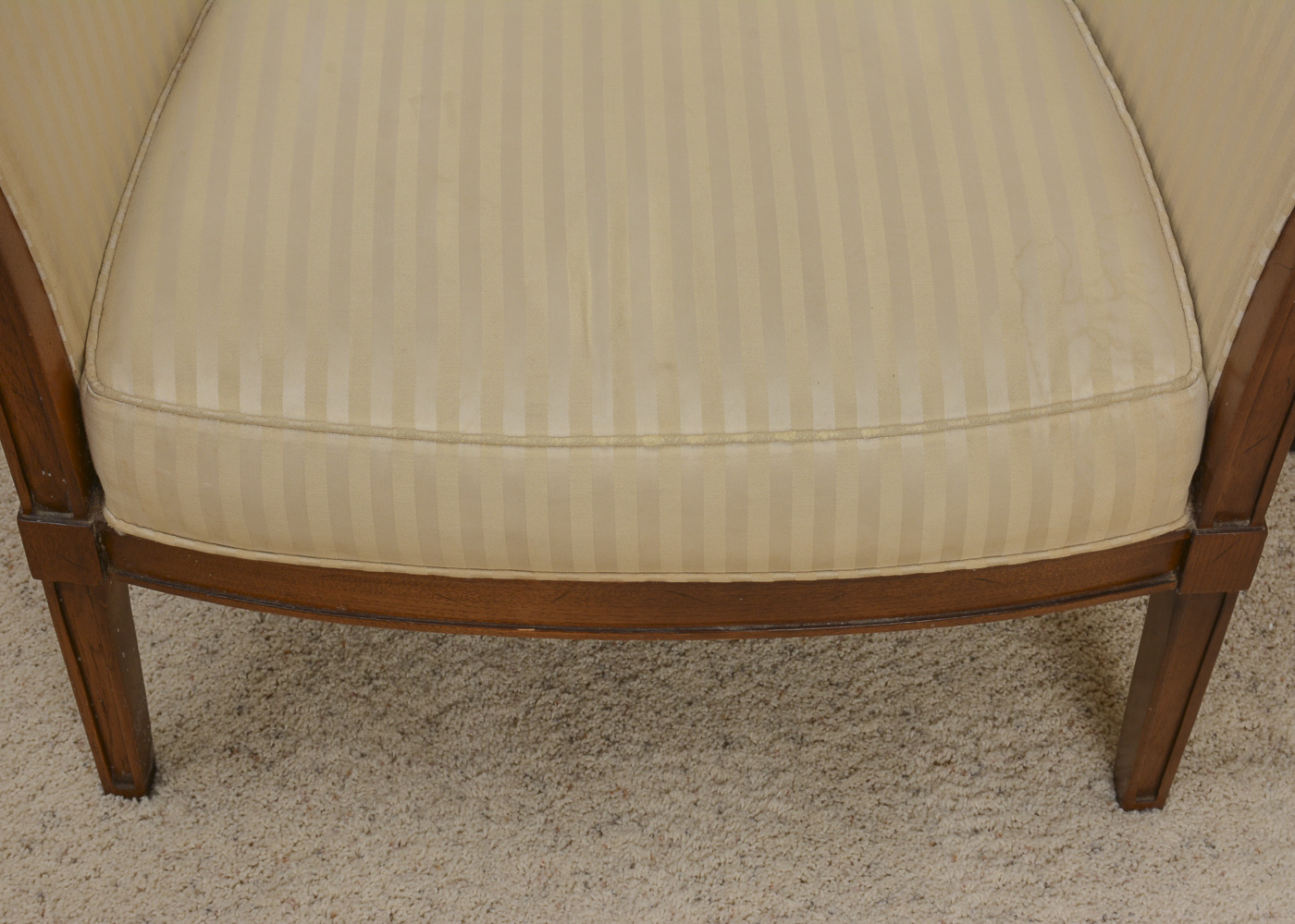 Upholstered Club Chair by Drexel with Floor Lamp