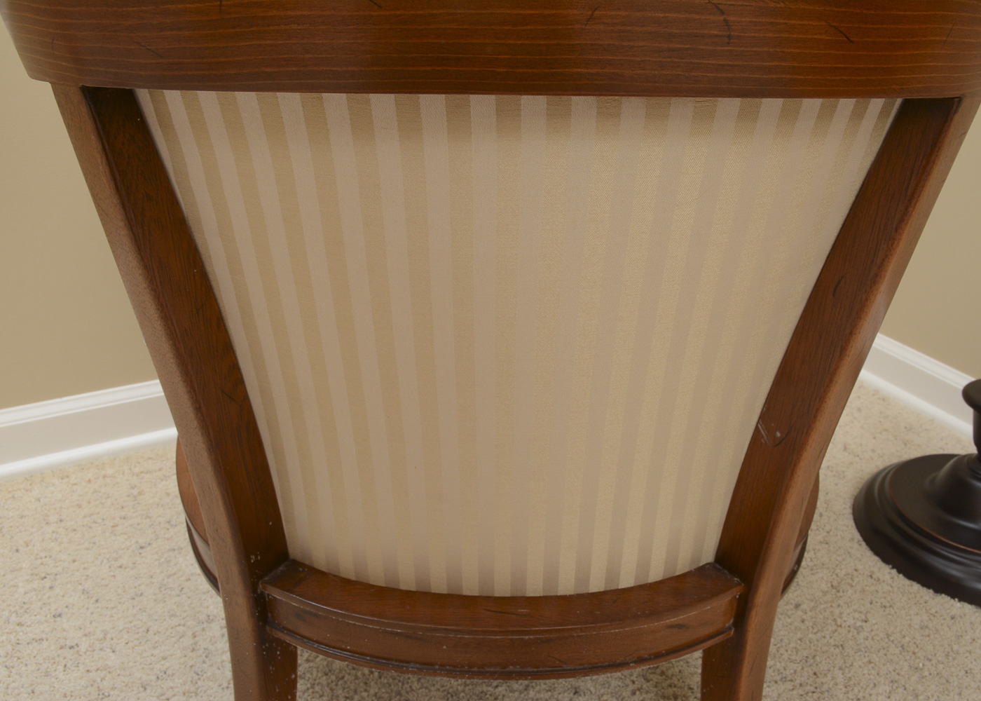 Upholstered Club Chair by Drexel with Floor Lamp