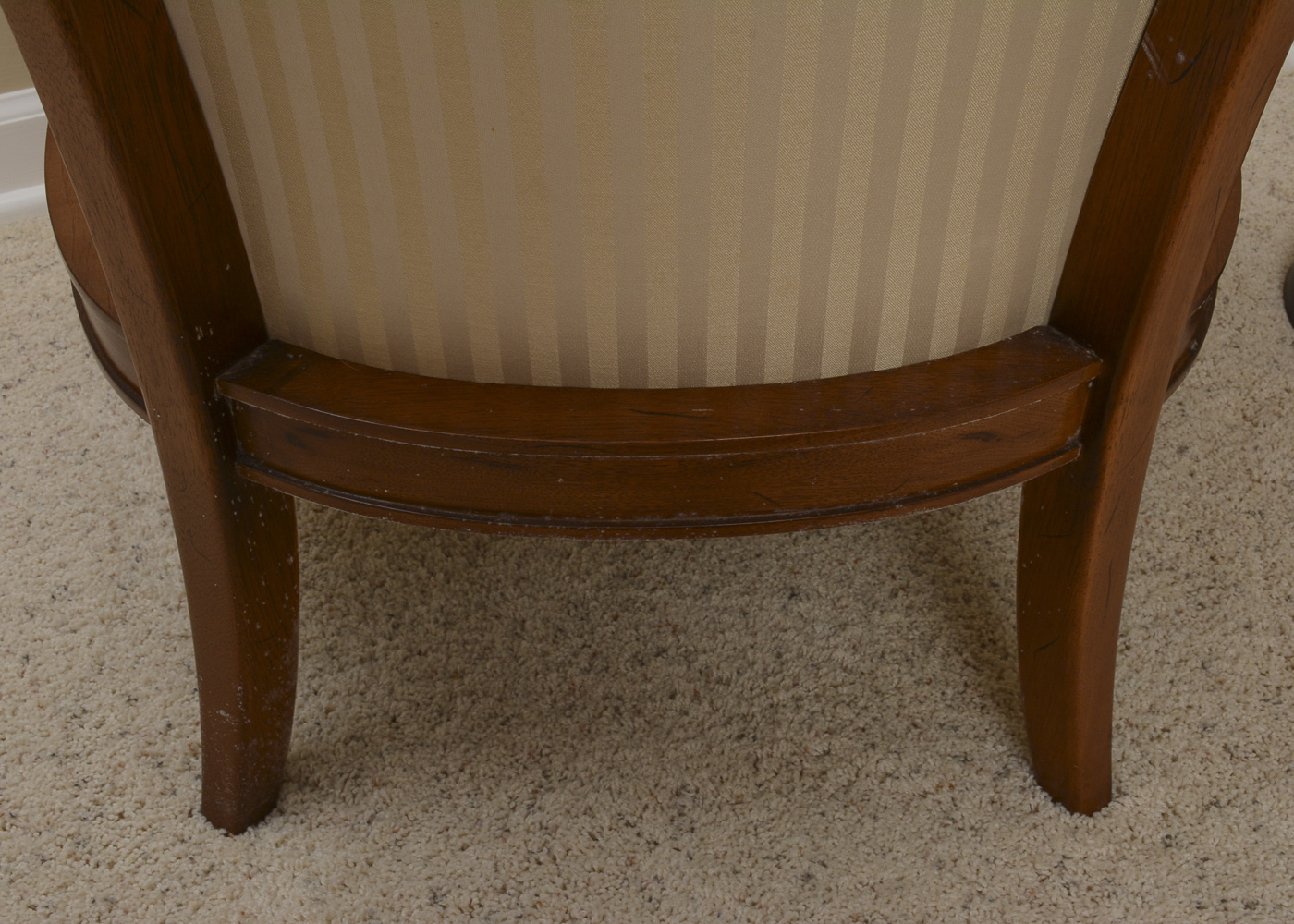 Upholstered Club Chair by Drexel with Floor Lamp