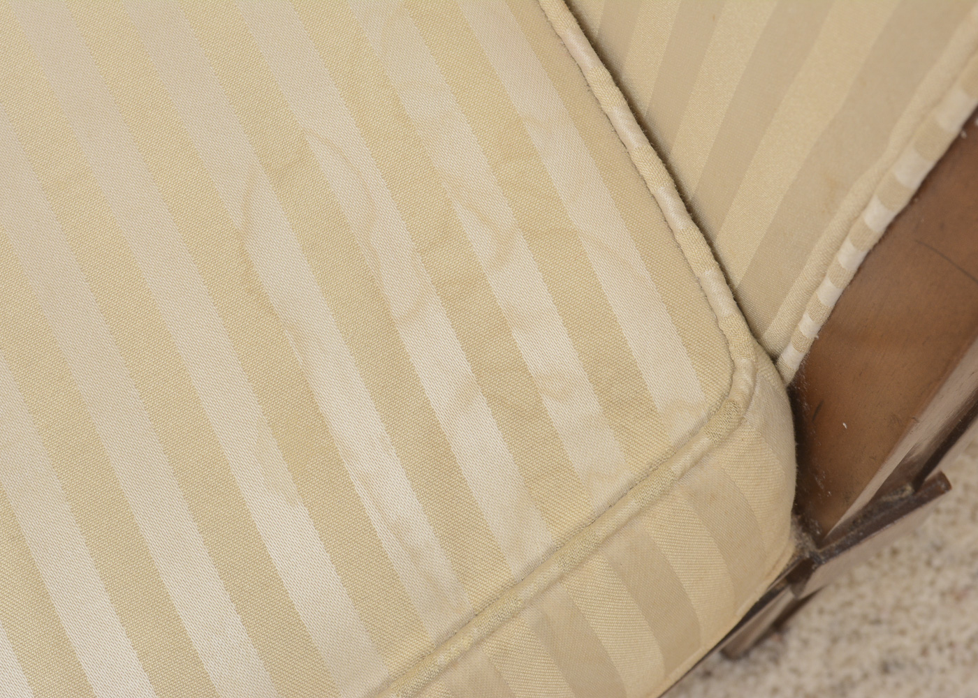 Upholstered Club Chair by Drexel with Floor Lamp