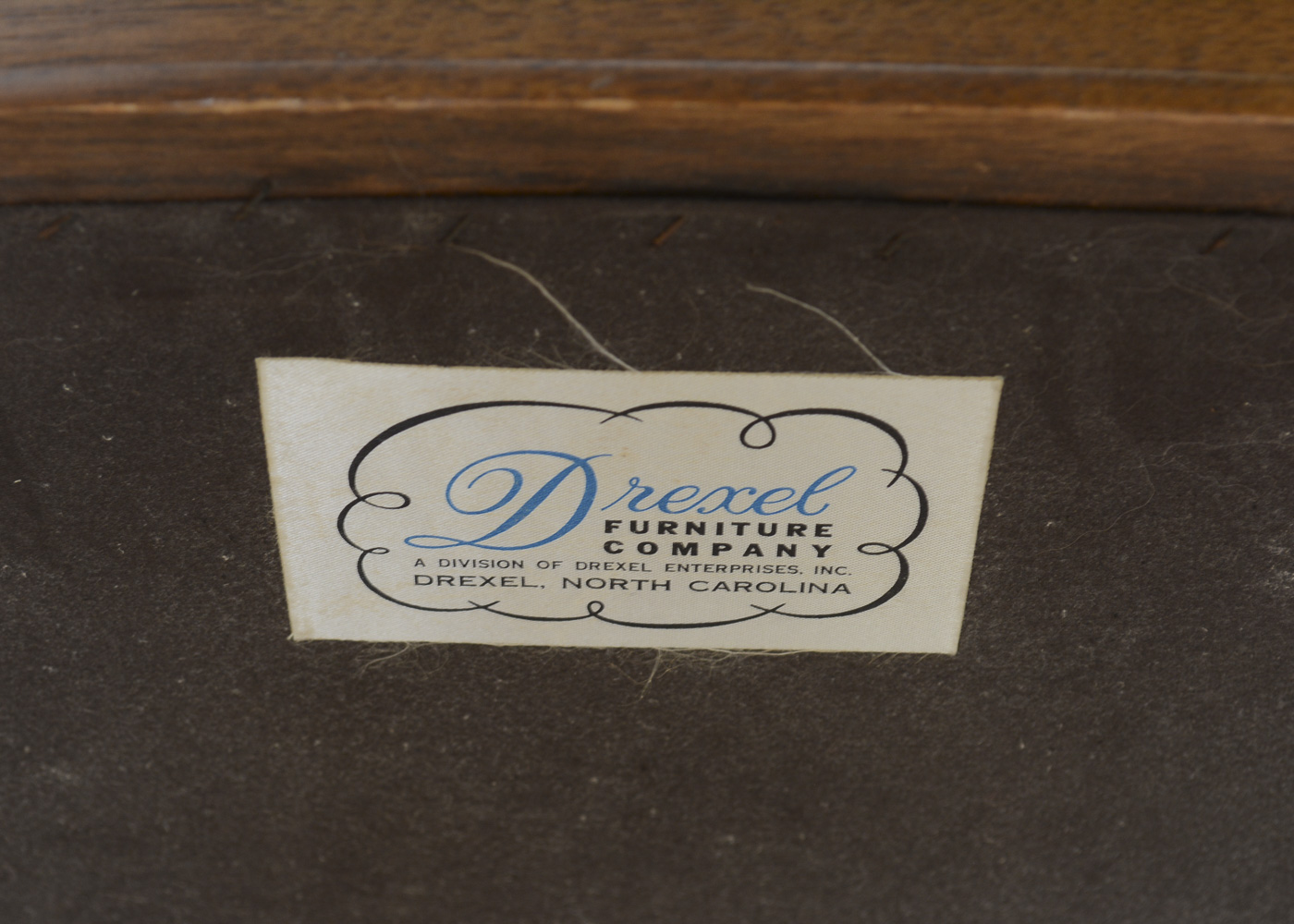 Upholstered Club Chair by Drexel with Floor Lamp