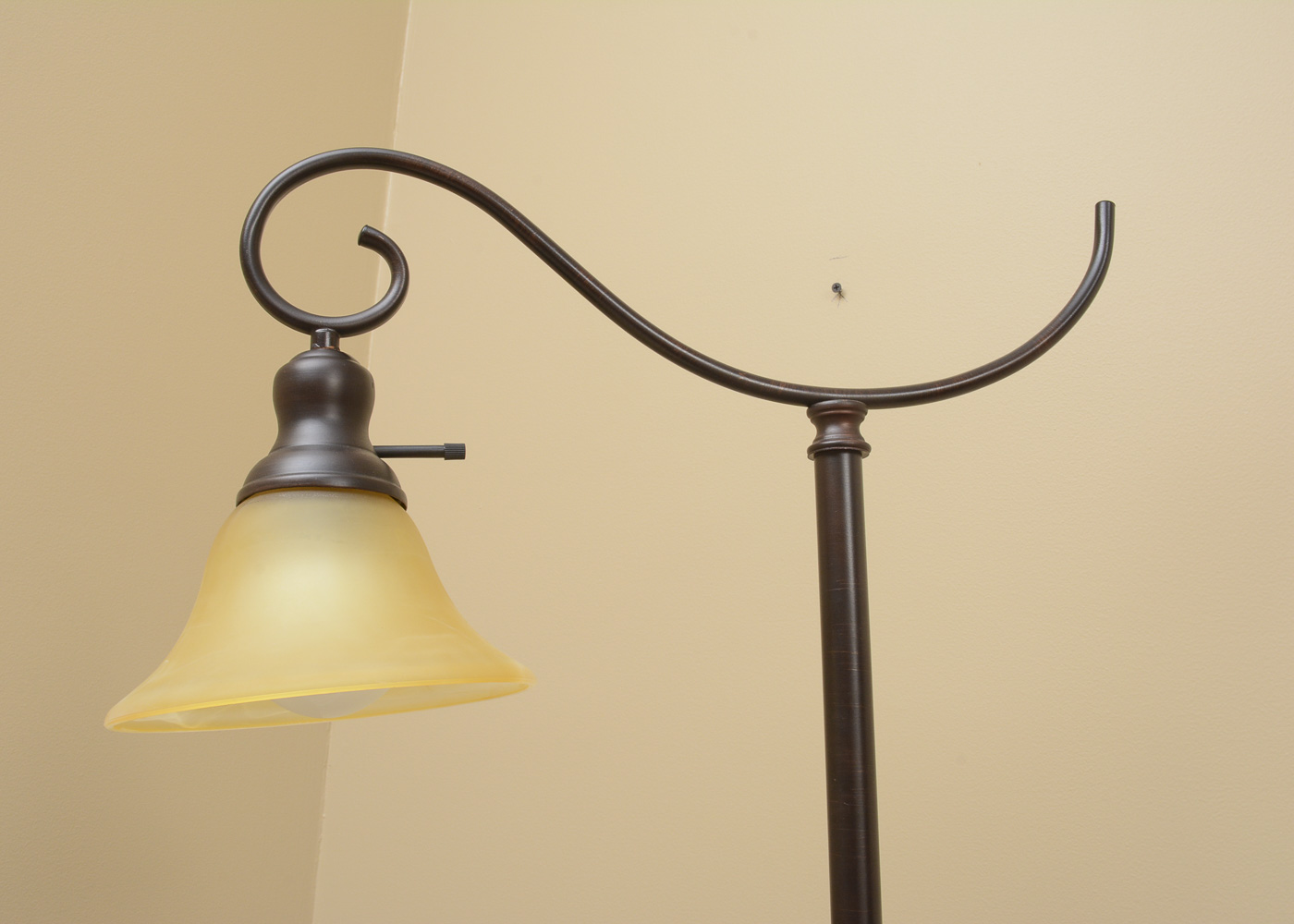 Upholstered Club Chair by Drexel with Floor Lamp