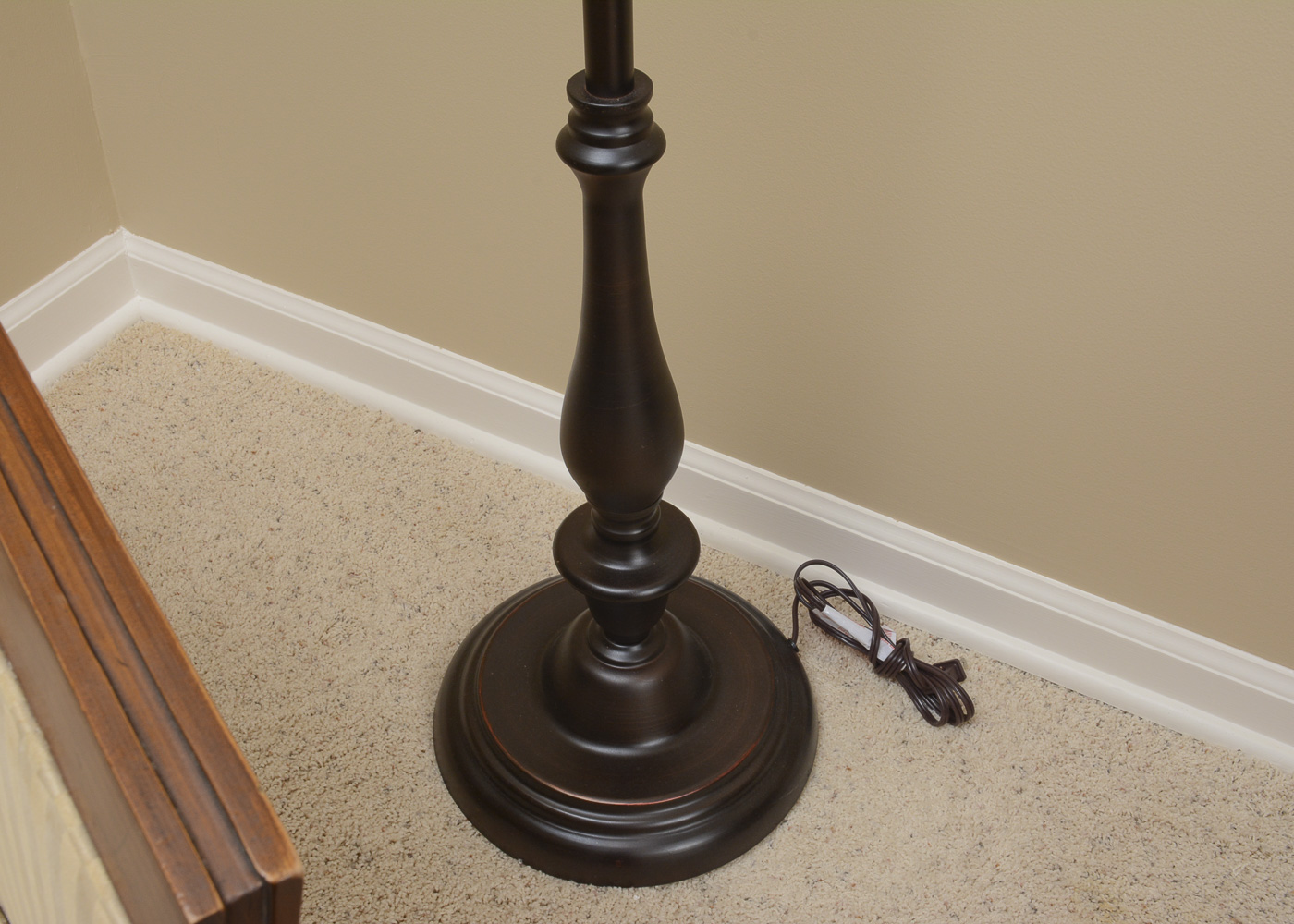 Upholstered Club Chair by Drexel with Floor Lamp