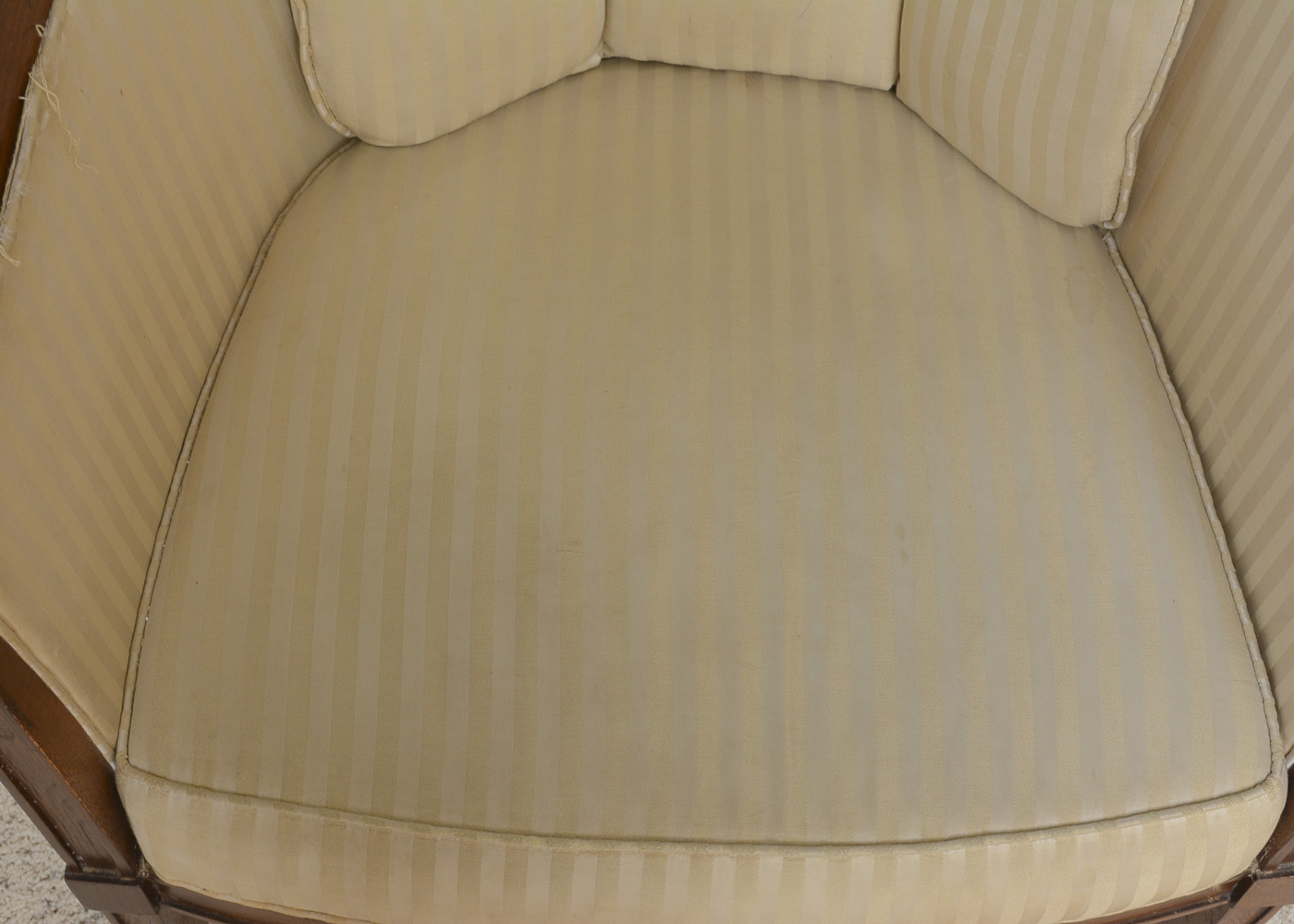 Upholstered Club Chair by Drexel with Floor Lamp