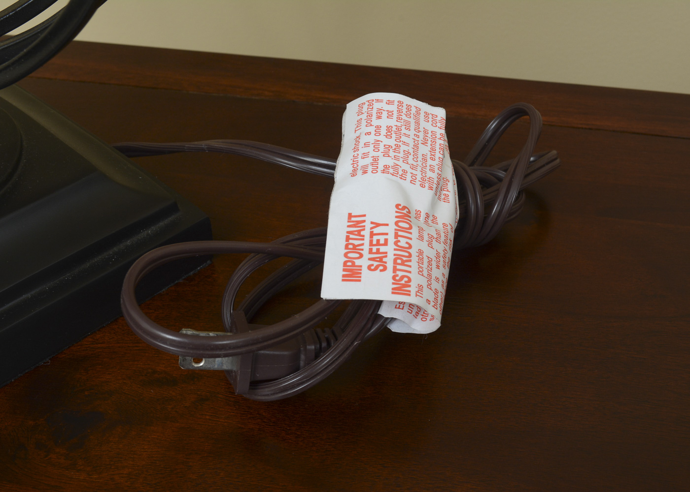 Black  Metal Orb Table Lamps with Beige Shades