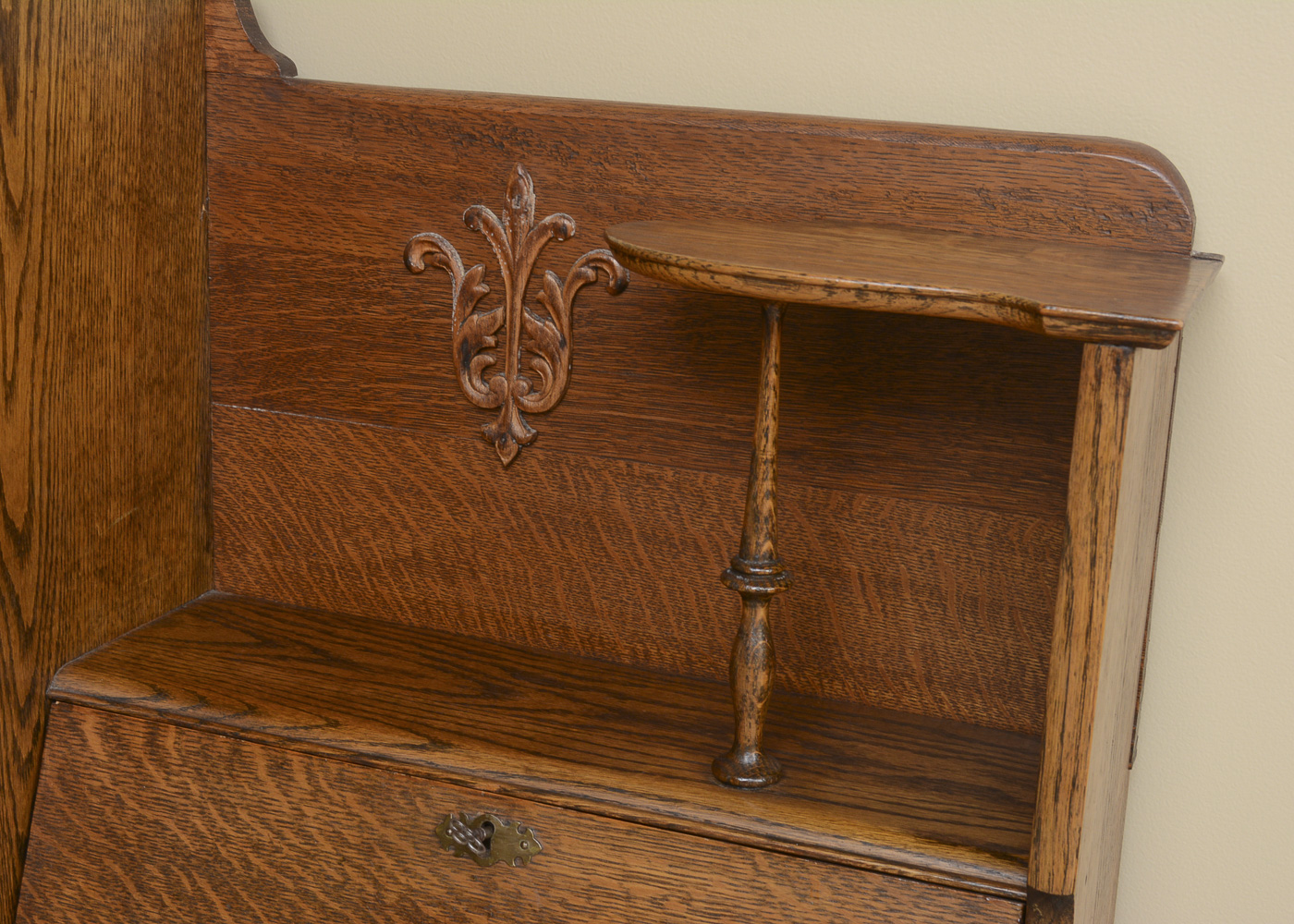 Antique Quartersawn Oak Side-by-Side Secretary Bookcase