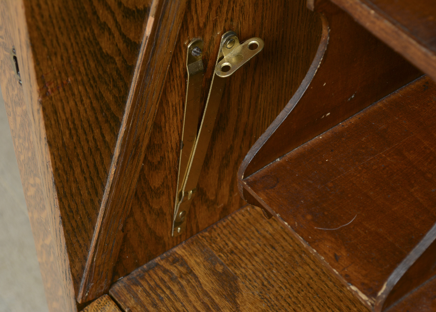 Antique Quartersawn Oak Side-by-Side Secretary Bookcase
