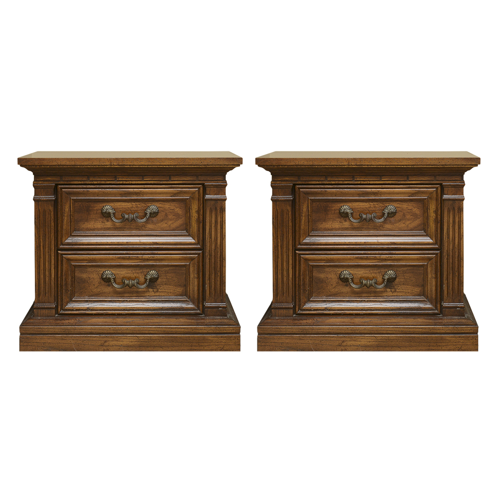 Vintage Walnut-Finished Nightstands
