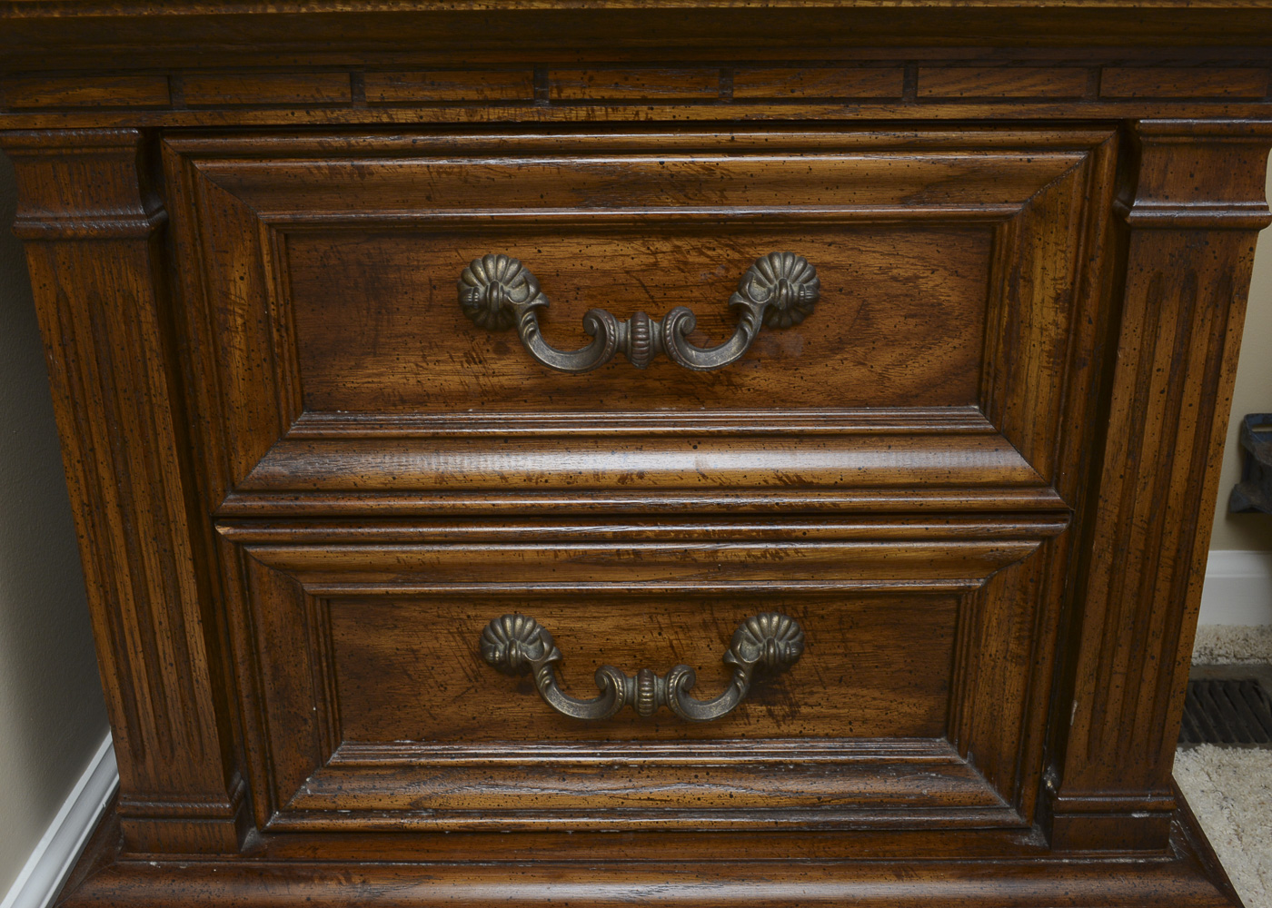Vintage Walnut-Finished Nightstands