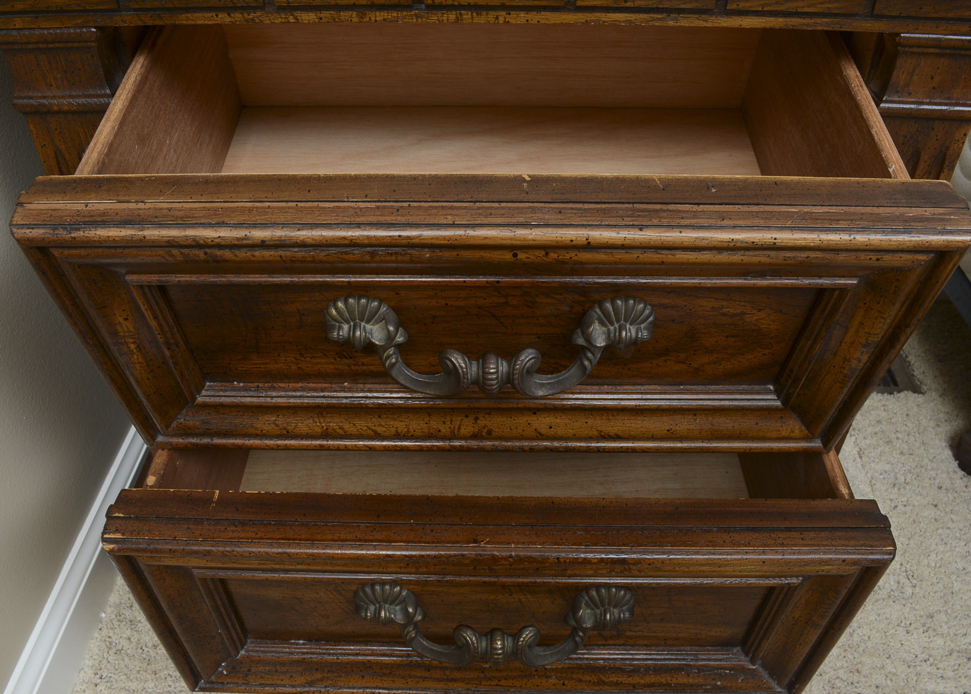 Vintage Walnut-Finished Nightstands